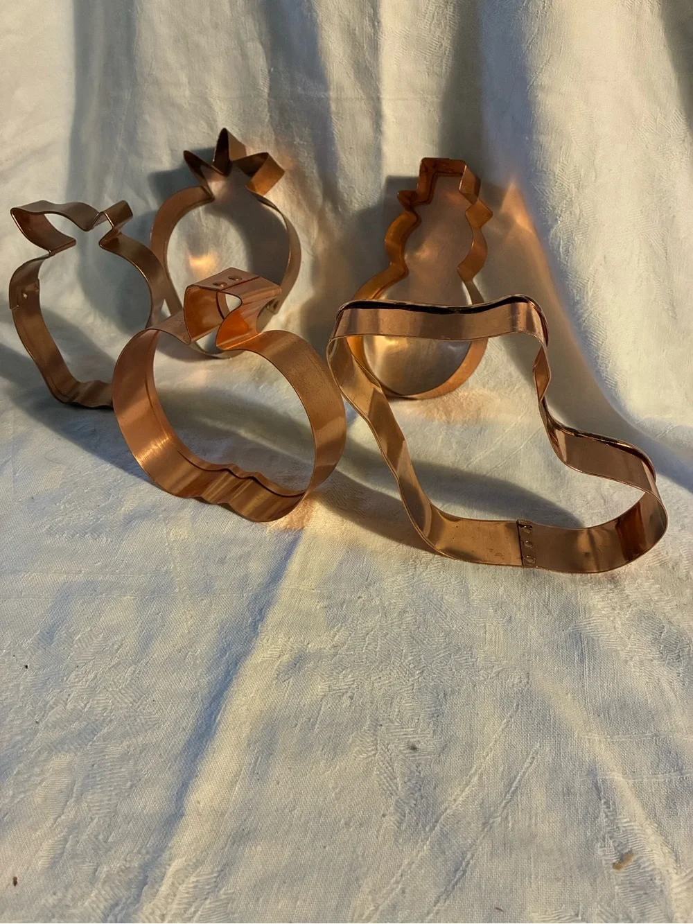 Copper Cookie Cutter Set - 5 Pieces of BIG Cookie Cutters or Play-dough Cutters